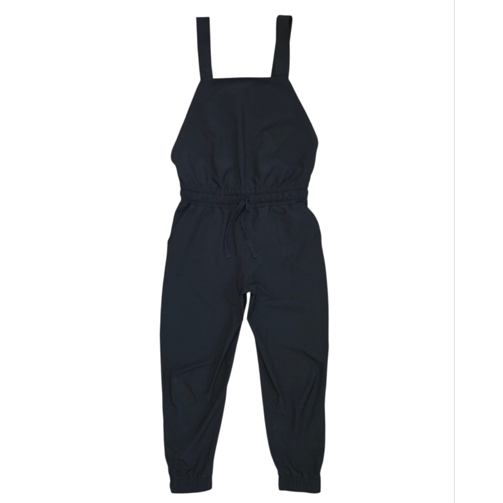 Albion Classic Overall Jumpsuit with Adjustable Straps Black Small/petite